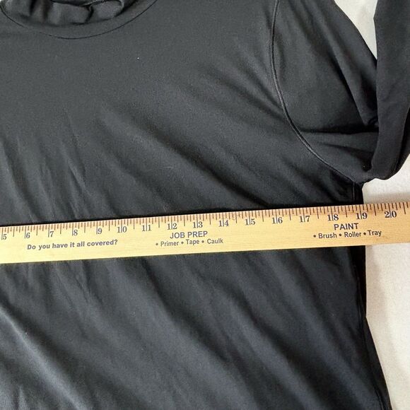 Spanx Mock Neck Top Black Long Sleeve Stretch Knit Top - Picture 4 of 7